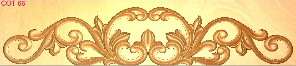 COT DESIGNS - COT-66 Ornate Floral Scrollwork Horizontal Border Panel 3D Model